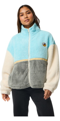 2026 Rip Curl Frauen Surferneuerung Heritage Polar Zip Thru Fleece 0D6WFL - Light Blue