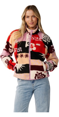 2026 Rip Curl Frauen Party-Paket Reißverschluss Durch Polar Fleece 0EGWFL - Multi