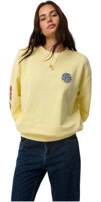 2026 Rip Curl Frauen Stephanie Gilmore Erbe Oversized Fleece 0EJWFL - Soft Yellow