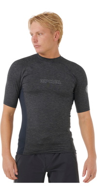 2026 Rip Curl M&auml;nner Dawn Patrol UPF Leichter Kurzarm-Schutzweste Aus Lycra 193MRV - Black Marle