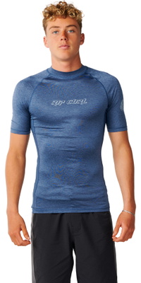 2026 Rip Curl M&auml;nner Dawn Patrol UPF Leichter Kurzarm-Schutzweste Aus Lycra 193MRV - Light Navy Marle