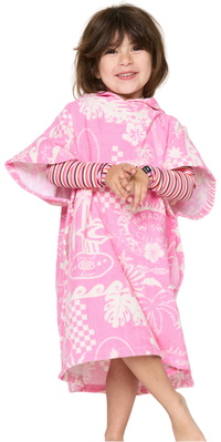 2026 Rip Curl Junior Misch-Snap-Baumwolle Hooded Handtuch 00AJTO - Natural / Pink