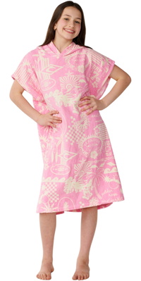 2026 Rip Curl Junior Mixed Hooded Towel 00GGTO - Natural / Pink