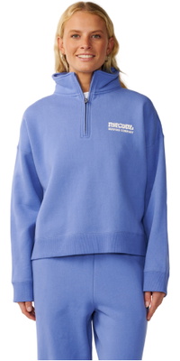 2026 Rip Curl Frauen Surfschutz 1/4 Zip Fleece 07WWFL - Mid Blue