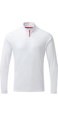 2026 Gill Herren Uv Tec Zip Neck Top Weiß Uv009