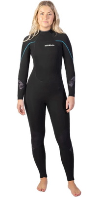 2026 Gul Frauen Response 5/3mm Gbs Rückenreißverschluss Neoprenanzug RE1229-C1 - Black