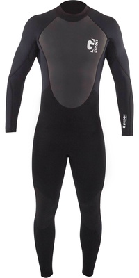 2026 Gul Junior G-Force 3mm Rückenreißverschluss Flatlock Neoprenanzug GF1307-B7 - Black
