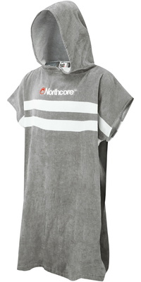 2026  Northcore  Beach Basha Stripe  Kapuzenhandtuch Und Umhang / Poncho NOCO241 - Grey