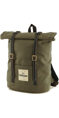 2026 Northcore Rucksack Aus Gewachstem Canvas NOCO118 - Olive Green