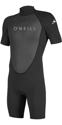 2025 O'Neill Männer Reactor II 2mm Rückenreißverschluss Shorty Neoprenanzug 5041 - Black