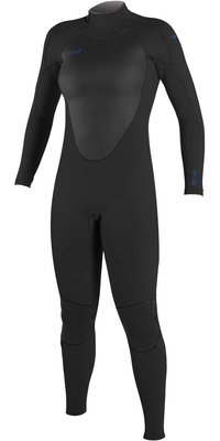 2026 ONeill Frauen Epic 3/2mm Gbs Rückenreißverschluss Neoprenanzug 4213B - Black