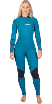 2025 Gul Frauen Response 3/2mm Gbs Rückenreißverschluss Neoprenanzug RE1232-C1 - Teal / Marbel