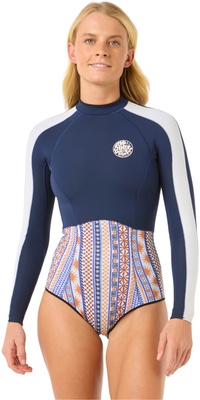 2025 Rip Curl Frauen G-Bomb 1.5mm Langärmel Rückenreißverschluss Frühlingsanzug Neoprenanzug 13NWSP - Navy