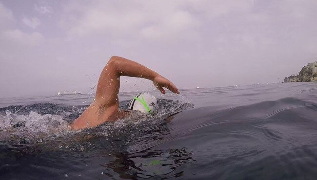 Nathan Payas swimming