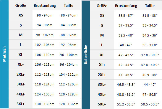 Jobe Neoprene Impact Vest 19 0 Größentabelle