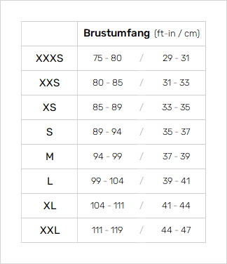 Mystic Mens Impact Vests 0 Größentabelle