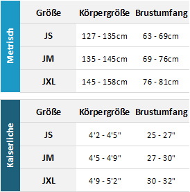 Typhoon Junior Drysuits 19 Mens Größentabelle