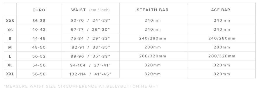 Mystic Mens Harness 22 0 Größentabelle